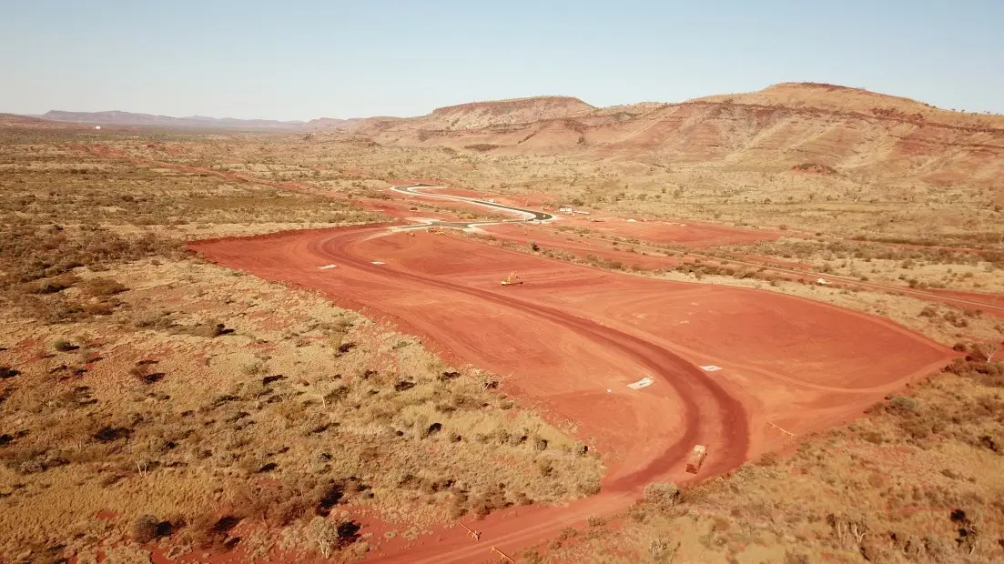 Road project in Australian desert