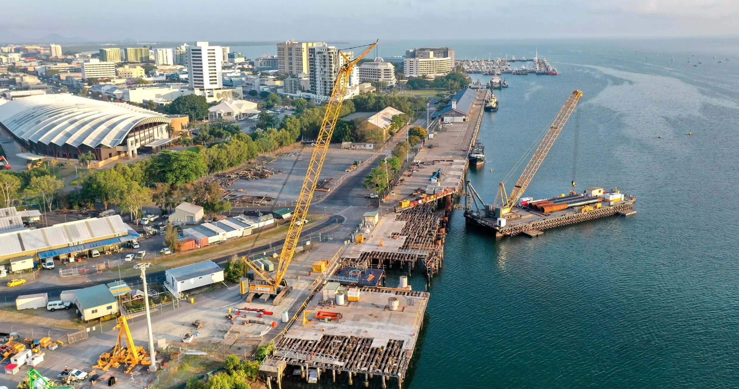 Construction site from bird's-eye view